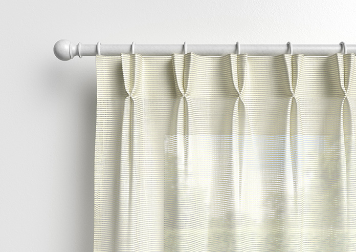 Catania Stripe Voile, Powder Cream - Made to Measure Curtains - Image 11